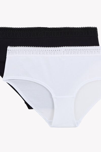 LOT DE 2 SHORTYS COTON MULTICOLOR