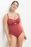 LEONIE MAILLOT DE BAIN 1 PIECE COQUE BORDEAUX