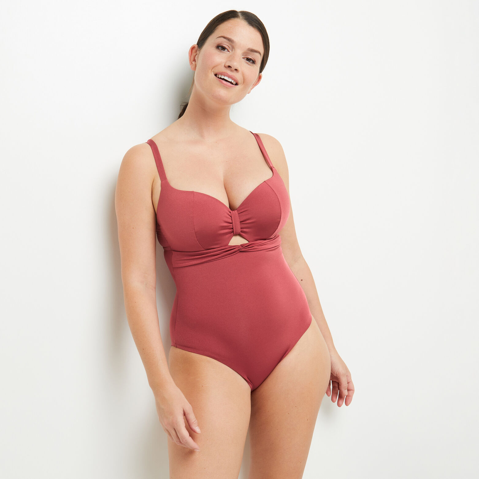 LEONIE MAILLOT DE BAIN 1 PIECE COQUE BORDEAUX