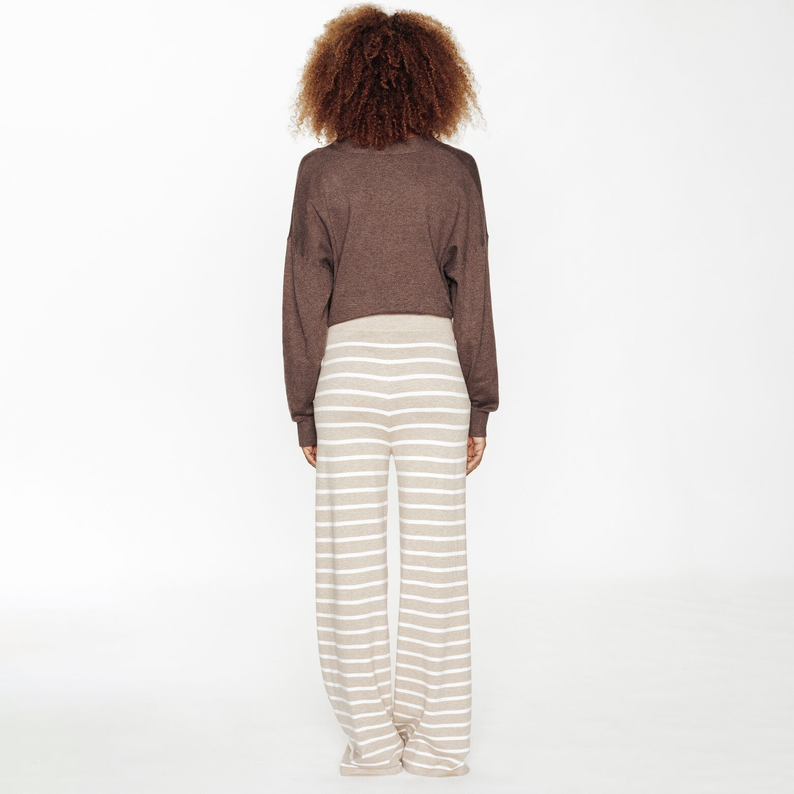 FEERIE PANTALON EN TRICOT BEIGE