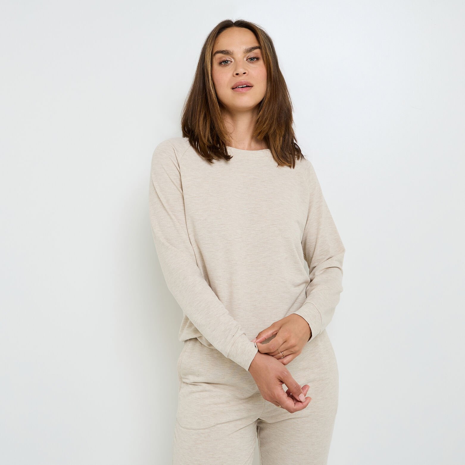 HOBBY TEE-SHIRT MANCHES LONGUES BEIGE