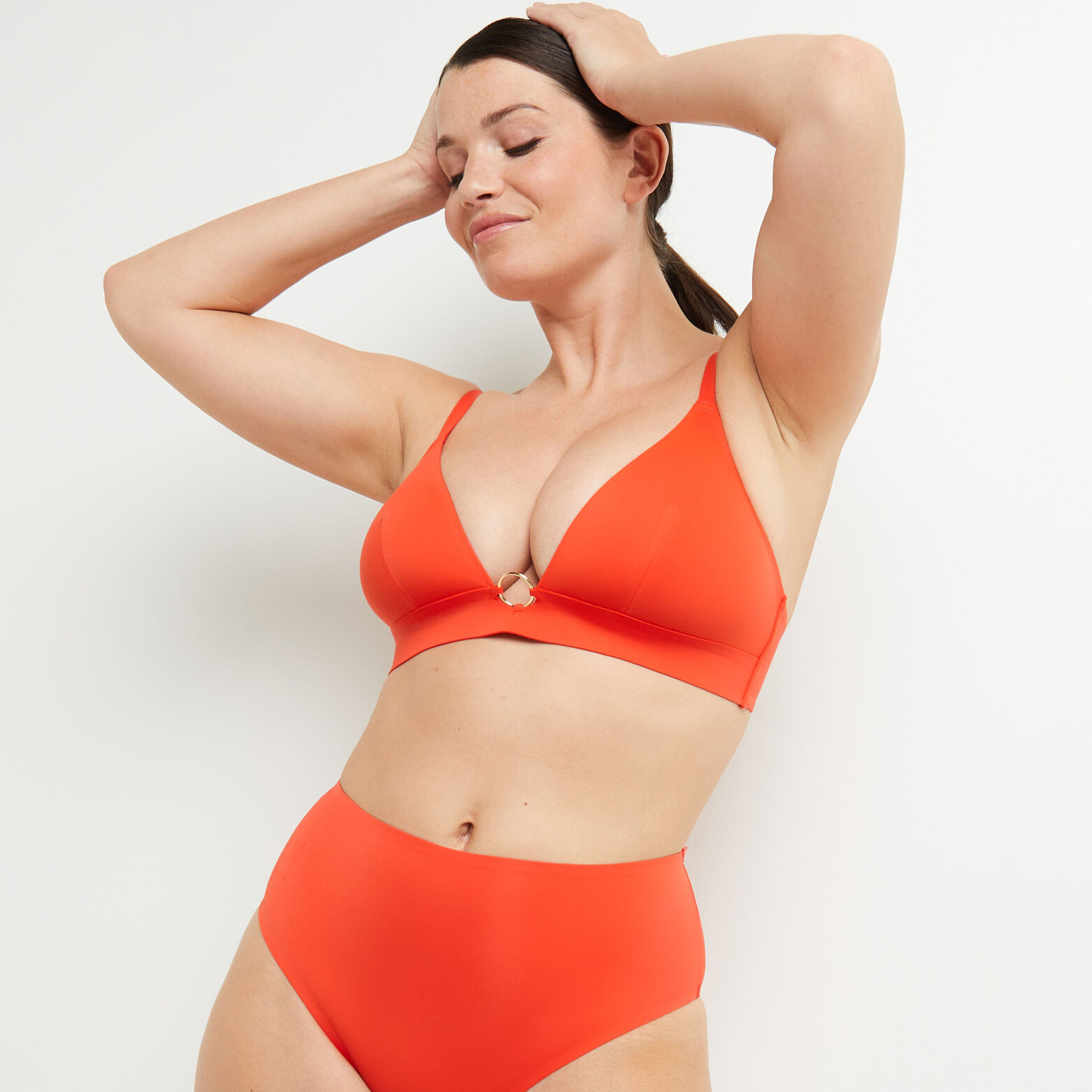 LISA MAILLOT DE BAIN TRIANGLE ORANGE