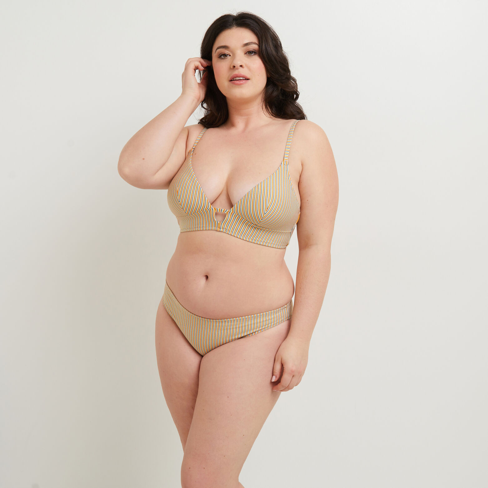 MARTHA MAILLOT DE BAIN CULOTTE MIDI MULTICO VERT