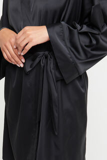 CHIMENE KIMONO SATIN  NOIR