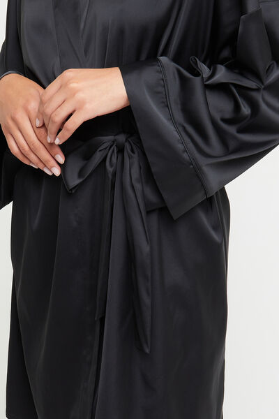 KIMONO SATIN NOIR