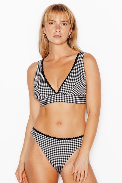 MAILLOT DE BAIN TRIANGLE BLANC/NOIR