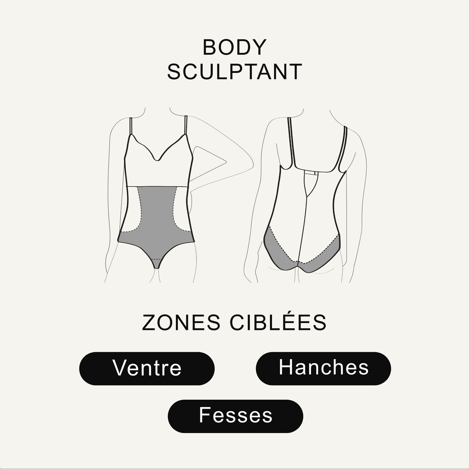 BELIEVE BODY SCULPTANT MICROFIBRE NOIR