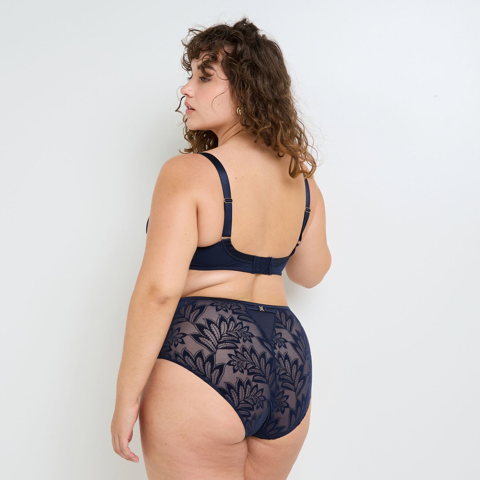 FANTINE CULOTTE TAILLE HAUTE GRANDE TAILLE MARINE