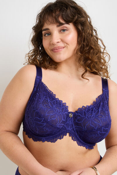 SOUTIEN-GORGE EMBOITANT DENTELLE VIOLET