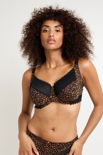 DOUCE SOUTIEN-GORGE EMBOITANT GRANDE TAILLE MICROF MULTICO NOIR