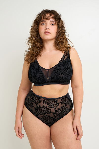 FANTINE SOUTIEN-GORGE SANS ARMATURES GRANDE TAILLE NOIR