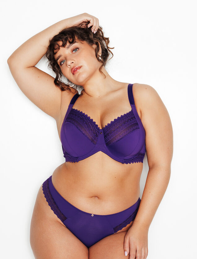 DOUCE SOUTIEN-GORGE GRANDE TAILLE VIOLET