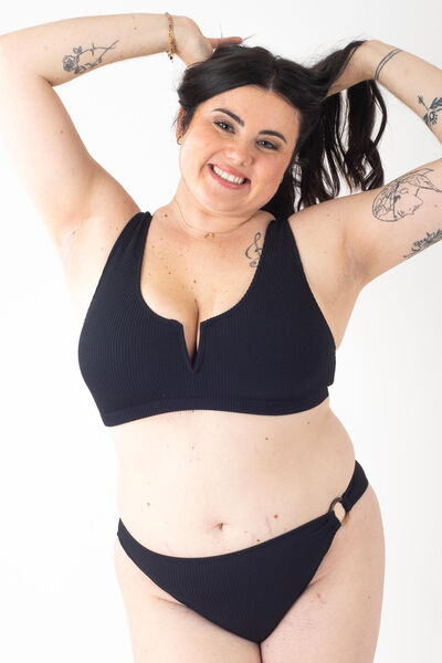 GALON BRASSIERE MAILLE GAUFREE DOS CROI NOIR