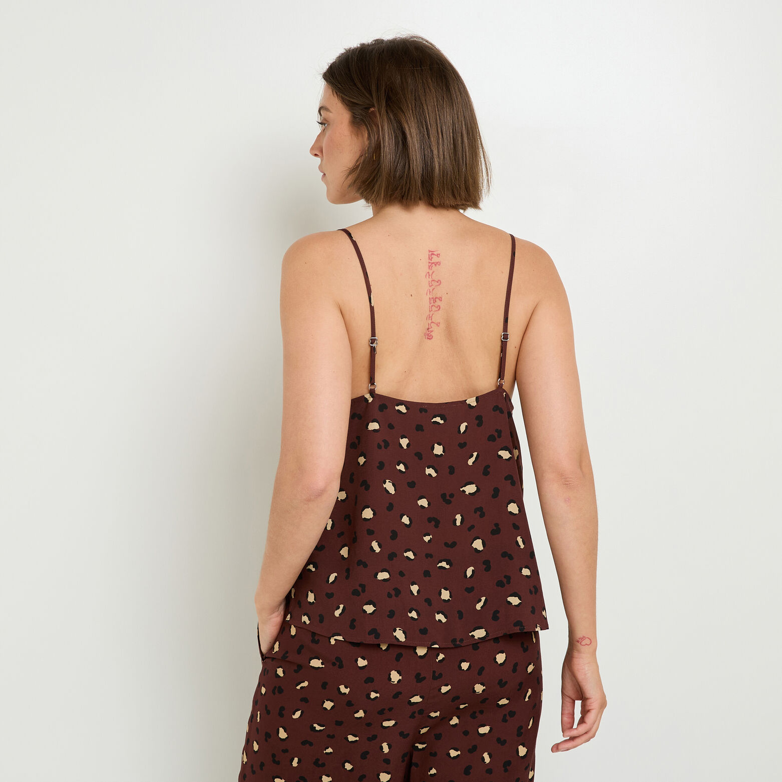 HAYA TOP MULTICO MARRON