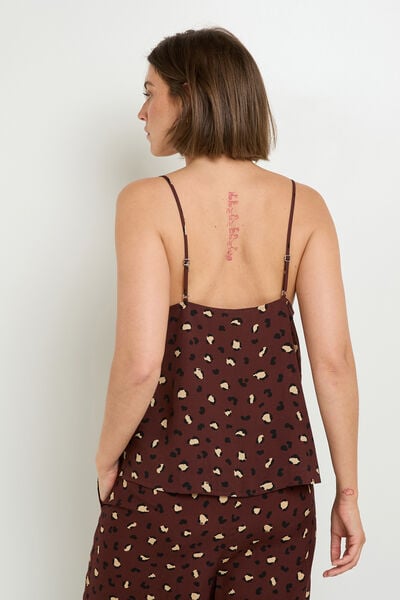 TOP MULTICO MARRON