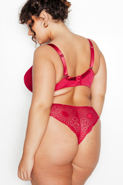 TANGA DENTELLE ROSE