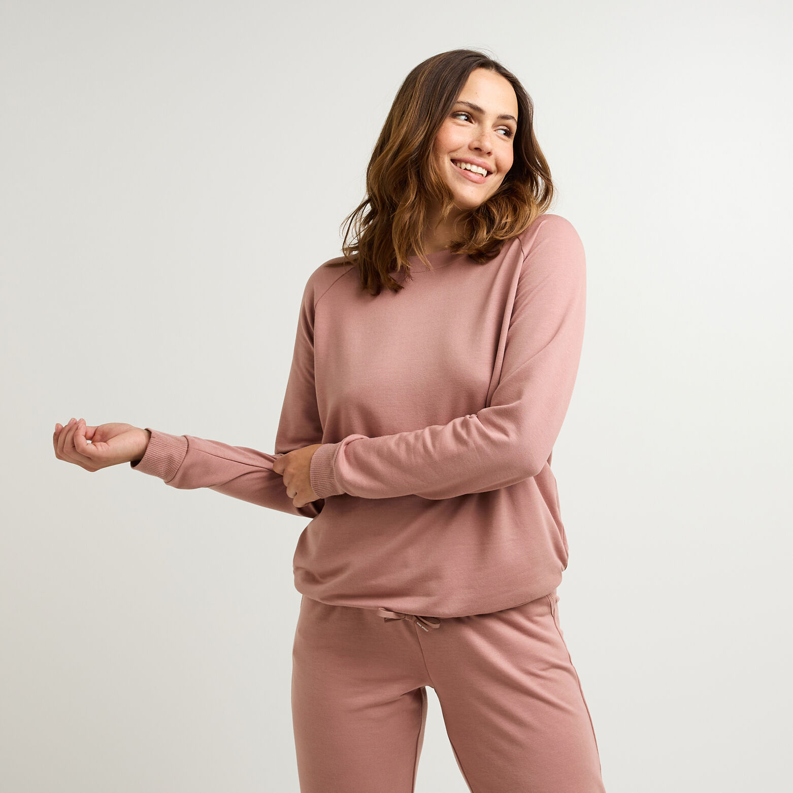 Ensemble CLAFOUTIS rose sweat & tregging