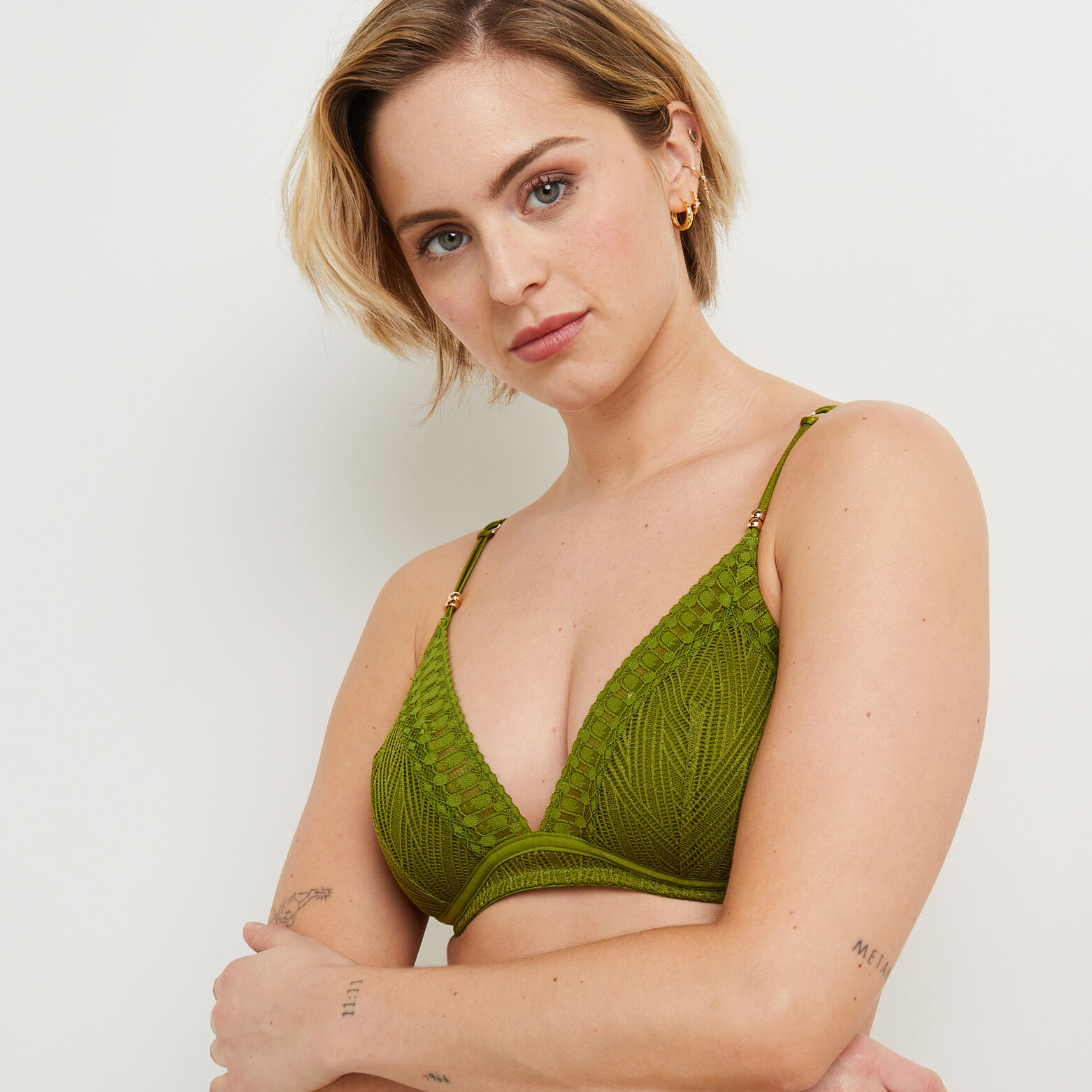 DENNY SOUTIEN-GORGE AMPLI DENTELLE VERT