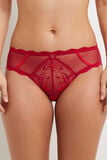 DELICIEUSE SHORTY TULLE BRODE MULTICO ROUGE