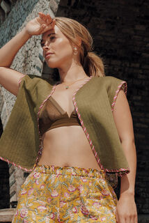 FRIDA GILET SANS MANCHES  MULTICO VERT