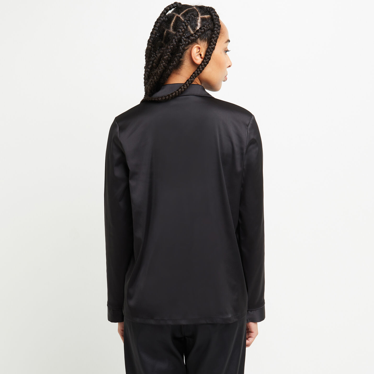 CHIMENE VESTE SATIN  NOIR