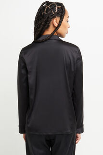 CHIMENE VESTE SATIN  NOIR