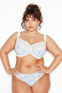 DOUCE SOUTIEN-GORGE GRANDE TAILLE MULTICO BLANC
