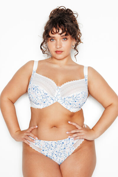 SOUTIEN-GORGE GRANDE TAILLE MULTICO BLANC