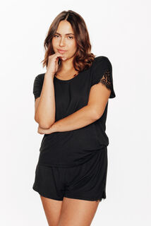 INSTANT TEE-SHIRT MANCHES COURTES NOIR