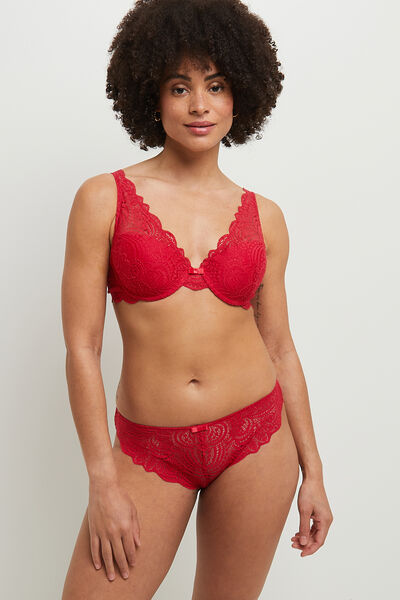 CULOTTE DENTELLE ROUGE