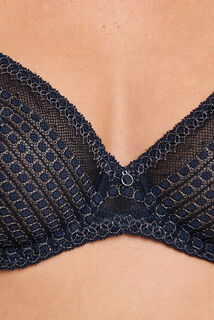 FLO SOUTIEN-GORGE EMBOITANT DENTELLE ANTHRACITE
