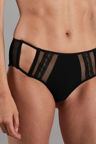 CAPRICE SHORTY TULLE BRODE NOIR