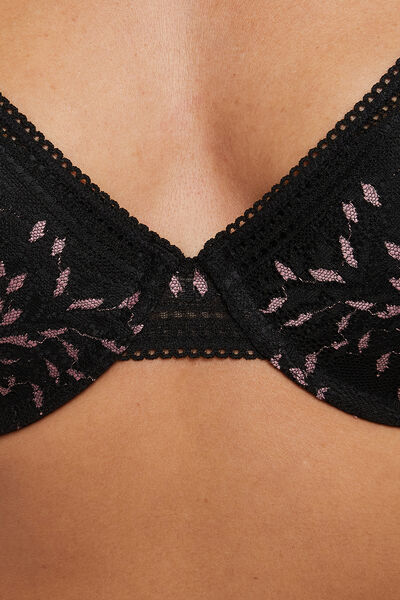 SOUTIEN-GORGE AMPLI FOULARD MULTICO NOIR