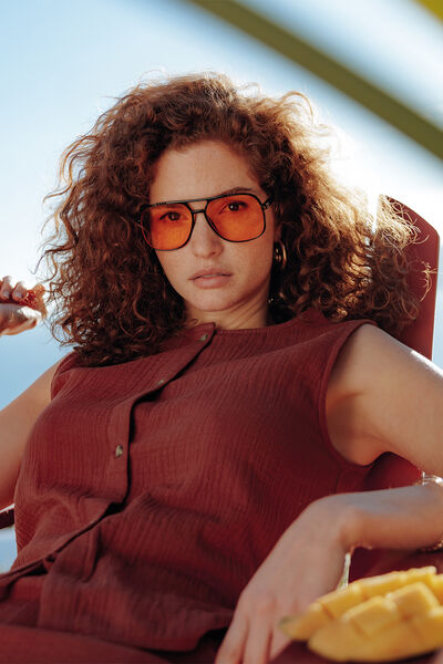 GOJI Top gaze de coton BORDEAUX
