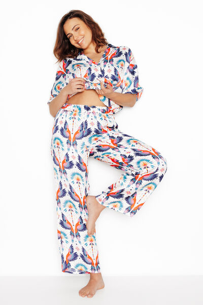 PANTALON 7/8 MULTICO BLANC