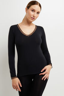 CANNELLE Tee-shirt manches longues NOIR