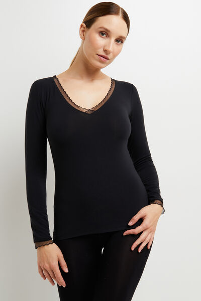 Tee-shirt manches longues NOIR