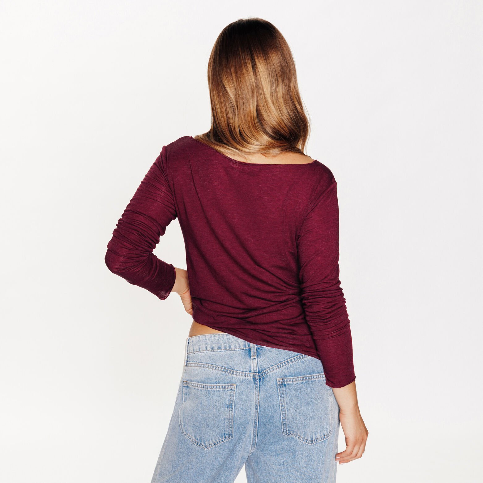 HORTENSE TEE-SHIRT MANCHES LONGUES BORDEAUX