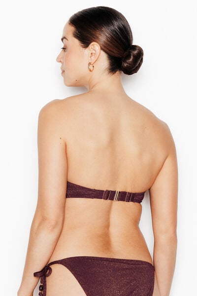 PAILLETTE MAILLOT DE BAIN BANDEAU OR