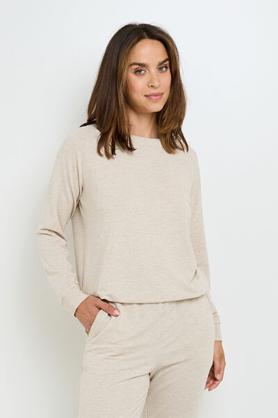 TEE-SHIRT MANCHES LONGUES BEIGE