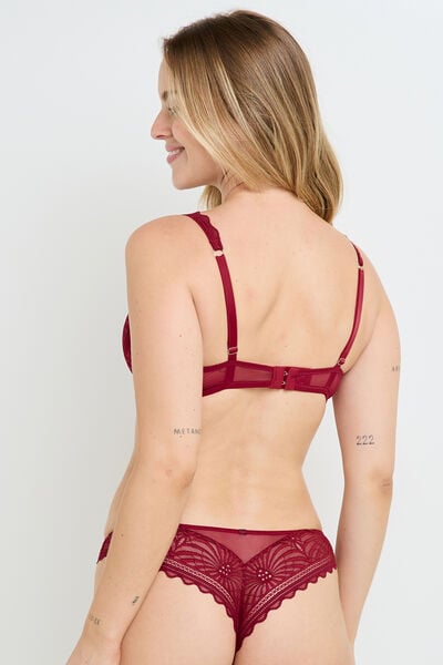SOUTIEN-GORGE AMPLIFORME DENTELLE ROUGE