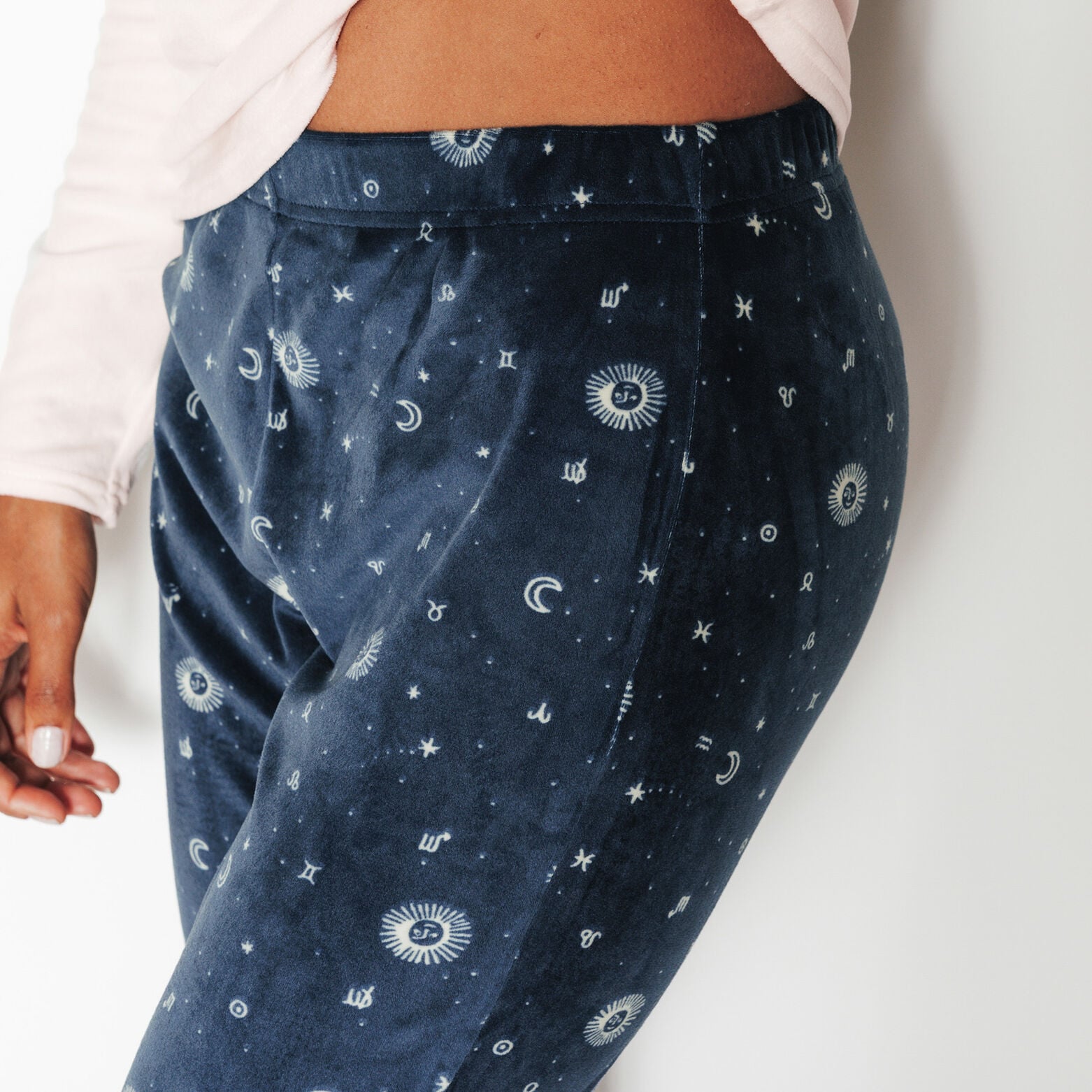 HOANI PYJAMA 2 PIECES VELOURS MARINE