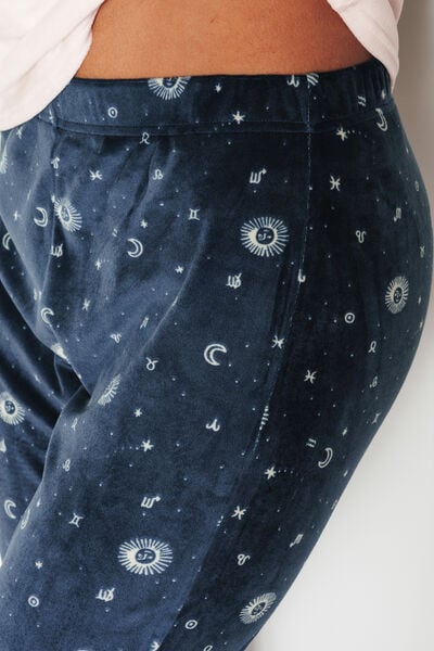 PYJAMA 2 PIECES VELOURS MARINE