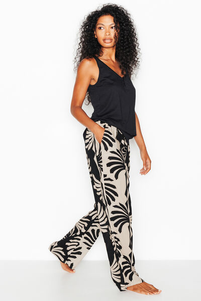 PLAGE PANTALON MULTICO NOIR