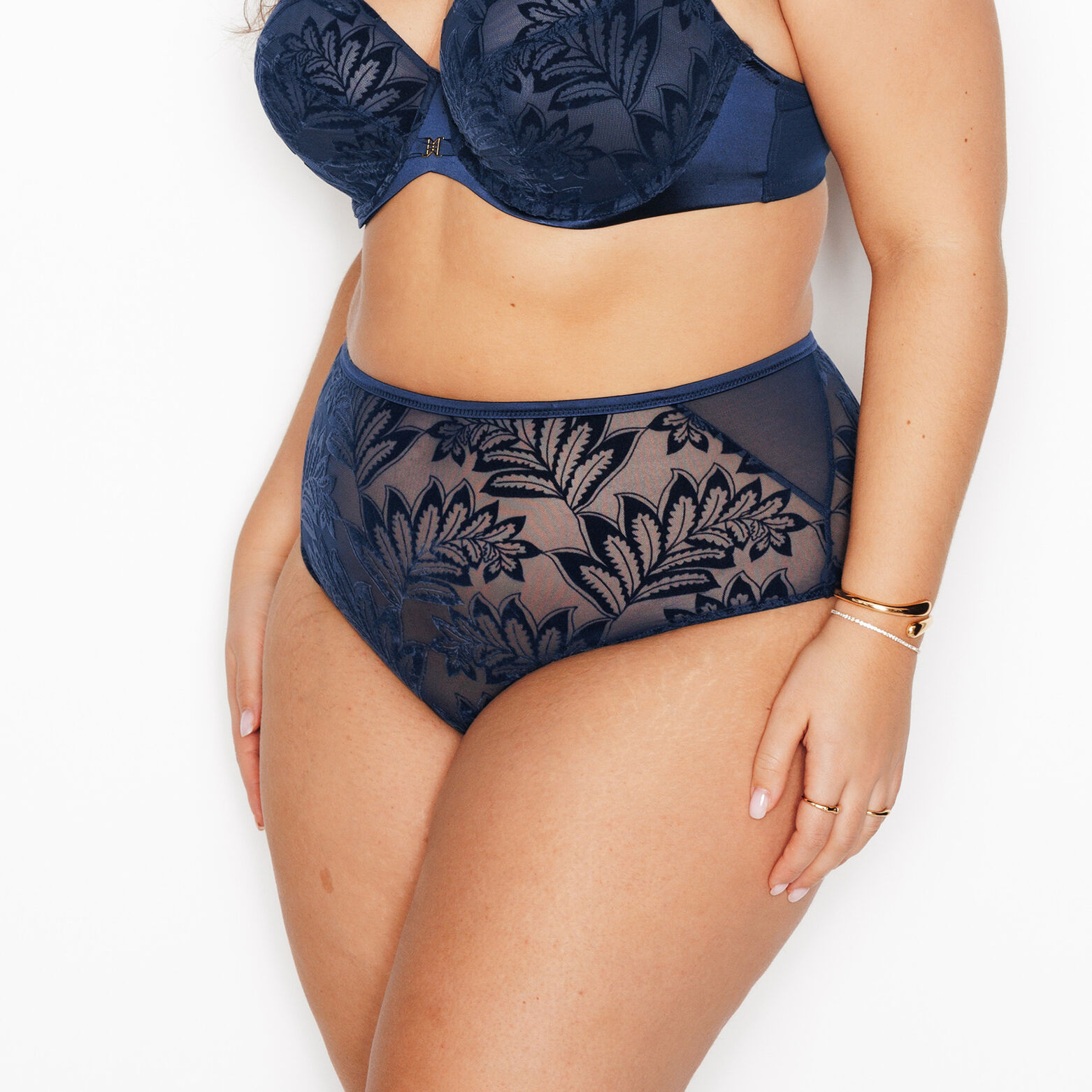 FANTINE CULOTTE TAILLE HAUTE GRANDE TAILLE MARINE