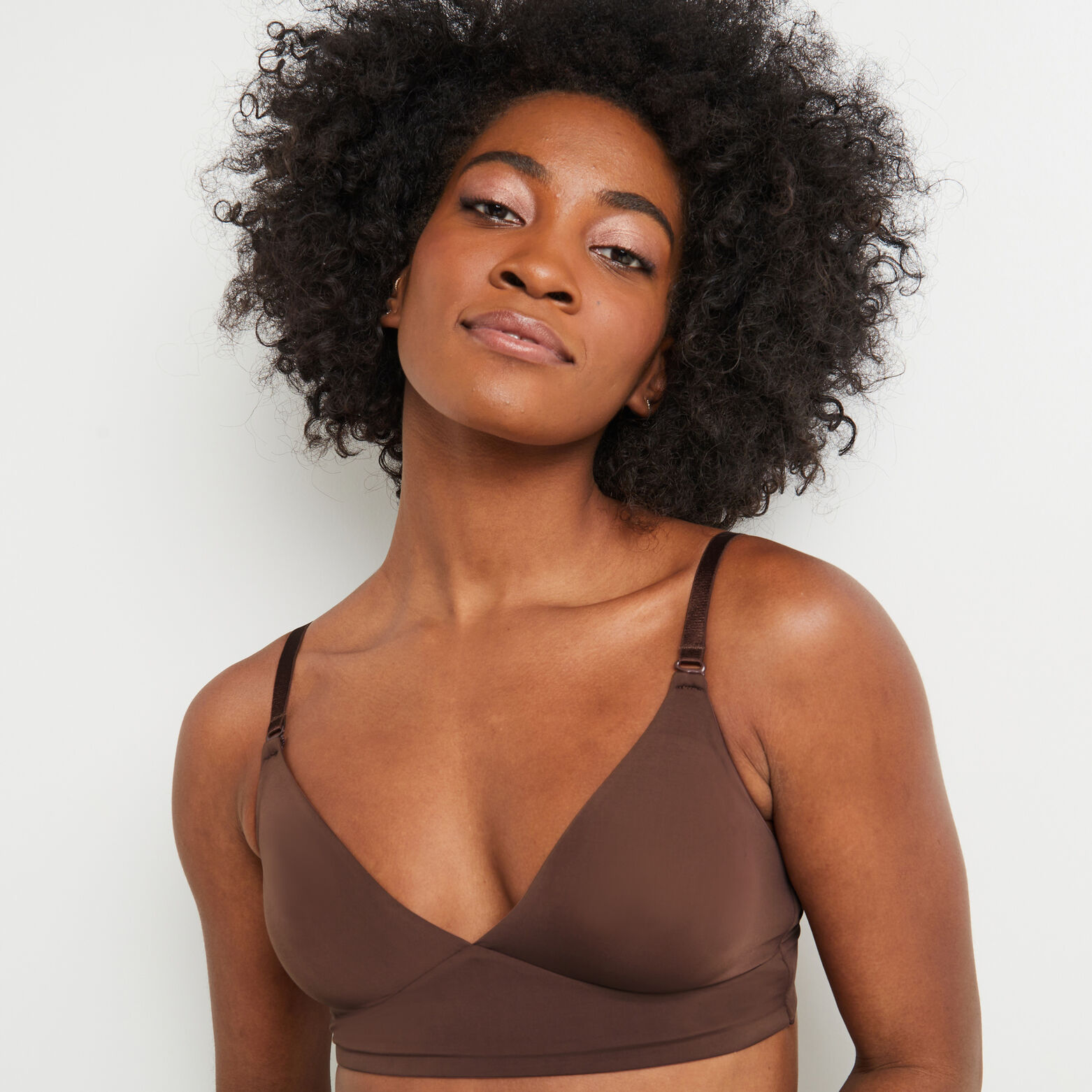 PERFECT SOUTIEN-GORGE SANS ARMATURES MICROFIBRE MARRON