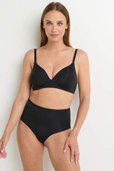 CULOTTE TAILLE HAUTE MICROFIBRE NOIR