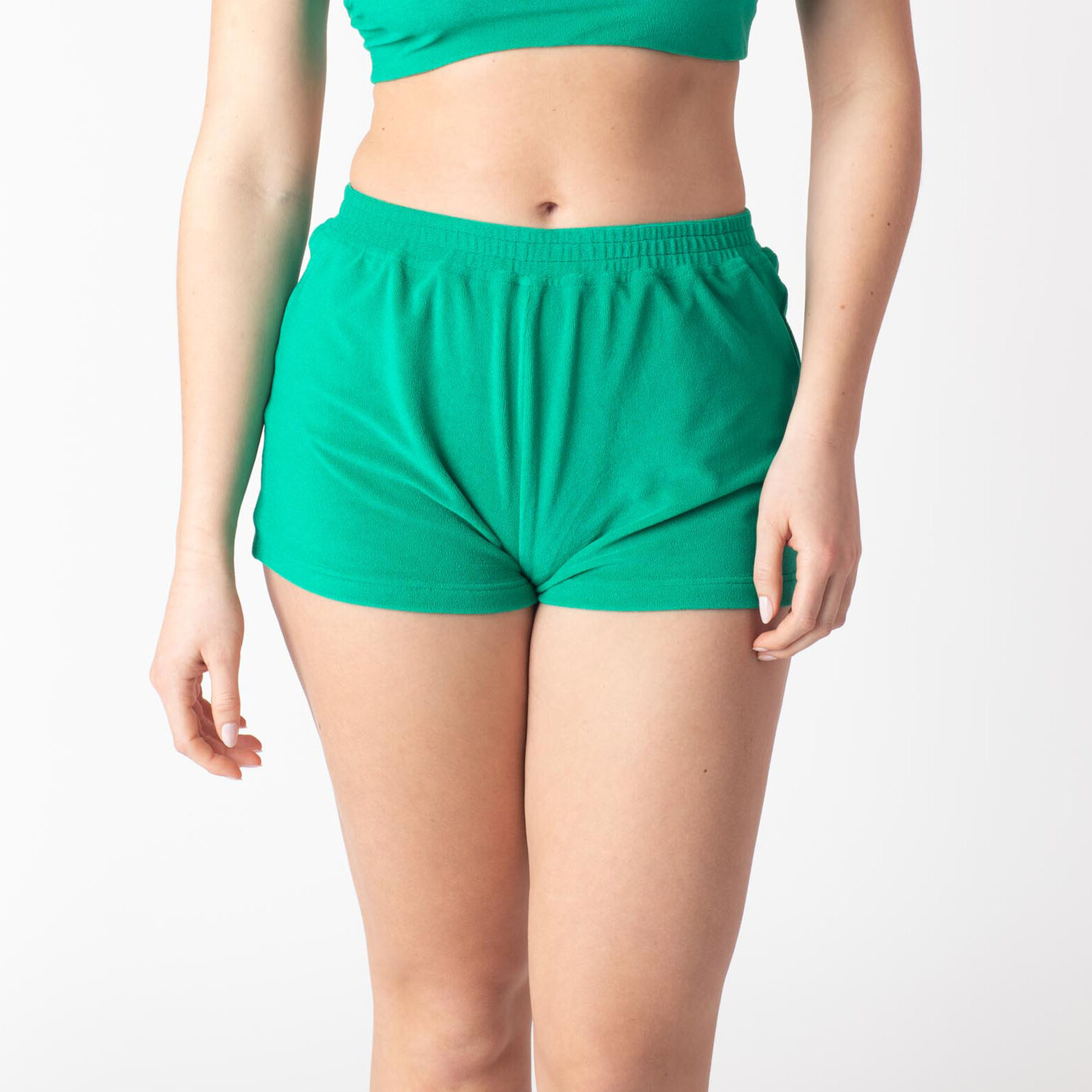 ECRIN SHORT VELOURS EPONGE VERT