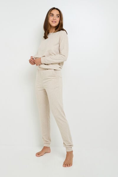 PANTALON DE PYJAMA BEIGE