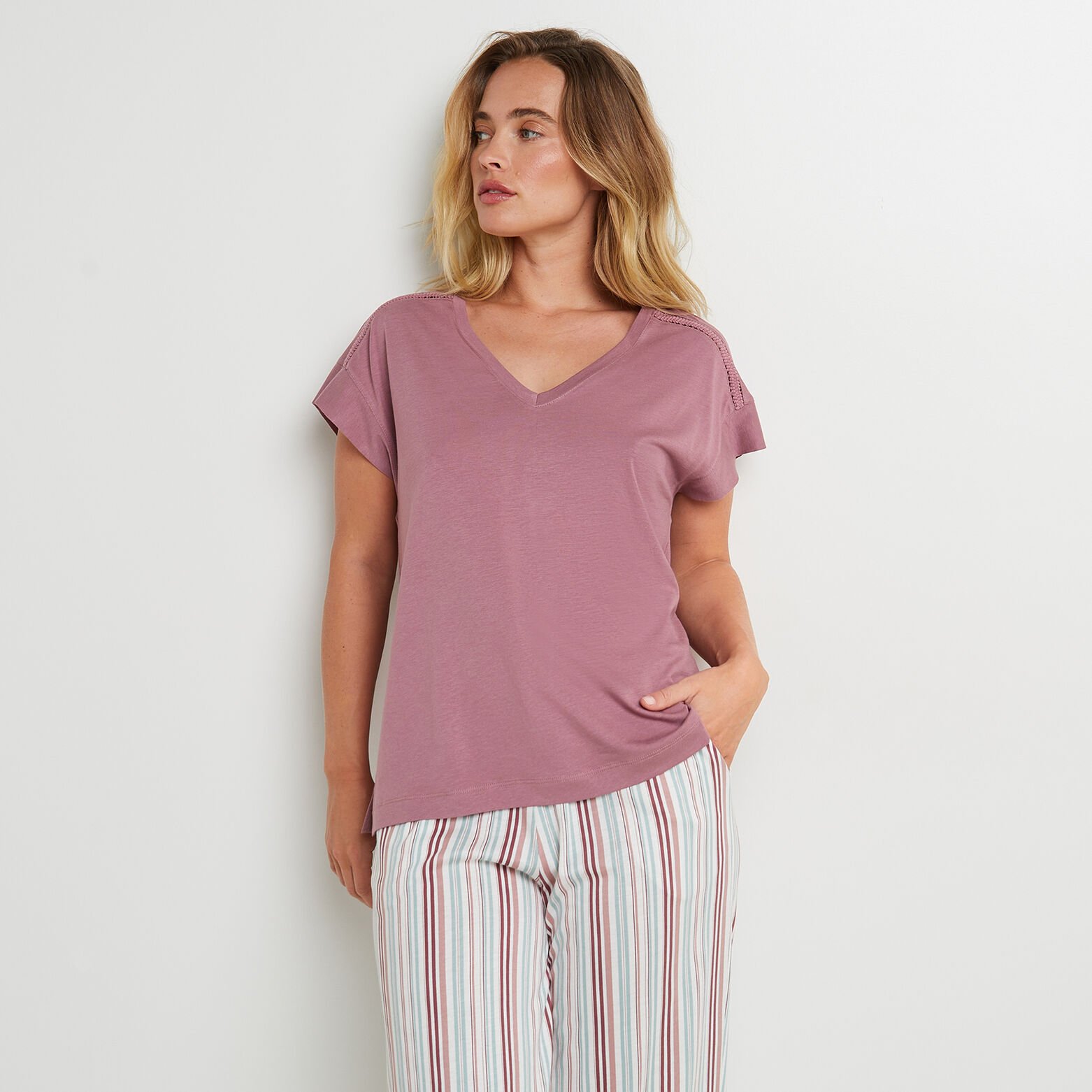 DOUCEUR TEE-SHIRT MANCHES COURTES VIOLET